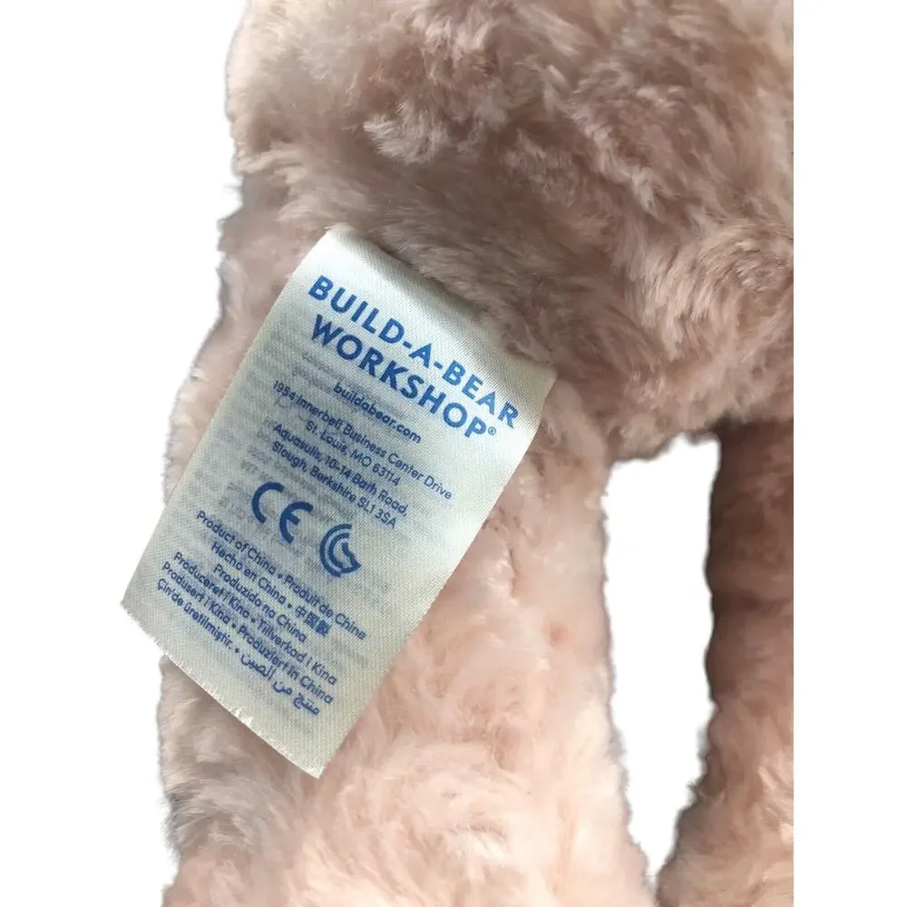 Build A Bear‎ Cream Curly Fur Teddy Plush Stuffed Bear 19 Inches